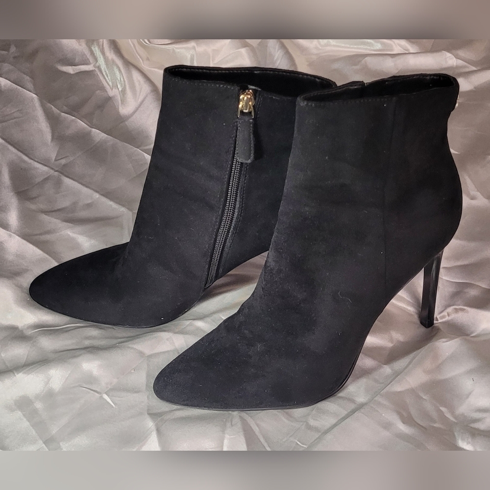 Guess Black Suede Heeled Boots